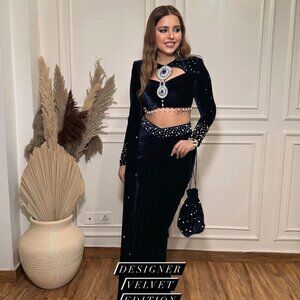 Elegant Black Velvet Dress